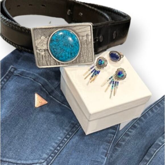 Vintage 925 Sterling Silver Ring Navajo Lapis Lazuli Grace & Gilo SZ. 6.25 RARE - Picture 11 of 15